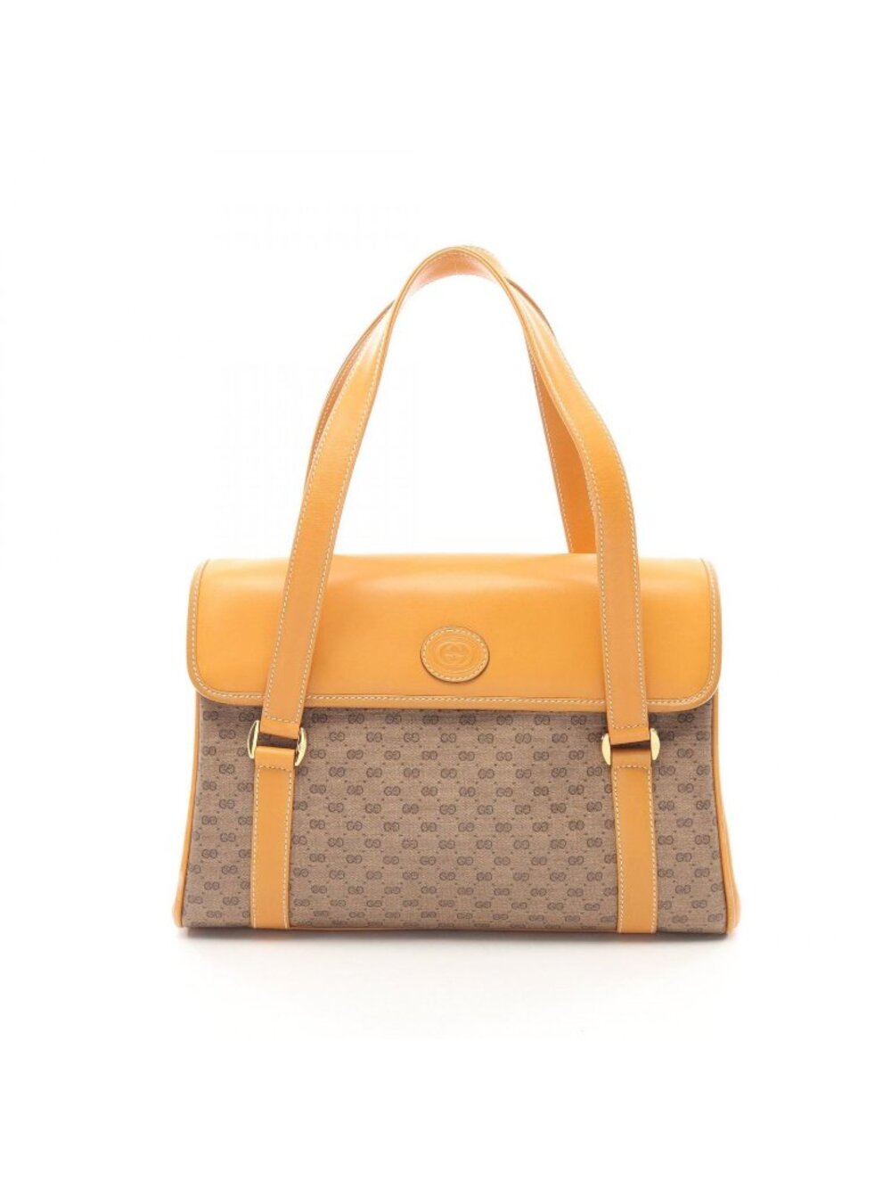 Gucci Tote Vintage Micro GG Brown Dark Hand